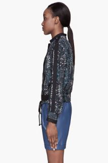 See by Chloé Black Multicolor Silk Jogging Jacket for women