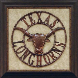 Antonio Iron Texas Longhorns Framed Metal Wall Art