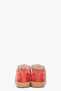 Maison Martin Margiela Brick Red Nubuck And Textile Sneakers for men