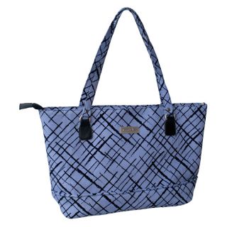 Jenni Chan Brush Strokes 17 inch Padded Blue Cotton Laptop Tote Today