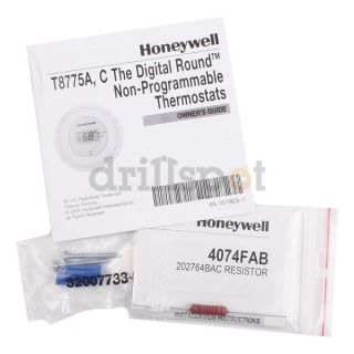 Honeywell T8775A1009 Digital Thermostat, Heat Only, Nonprogram