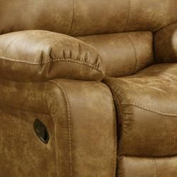 Montana Brown Reclining Sofa and Two Recliner/Glider Chairs