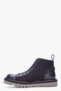 Yves Saint Laurent Black Flannel Boys Boots for men