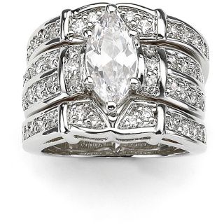 marquise and round cubic zirconia ring set msrp $ 131 00 sale $ 39 59