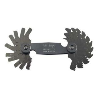 Mitutoyo 188 122 Screw Pitch Gage, 0.4mm to 7mm, 21 Leaves