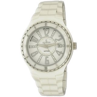 Le Chateau Womens Persida White Ceramic Sapphire Crystal Watch