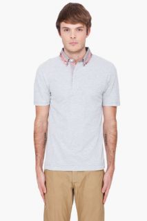 Wings + Horns Classic Heather Grey Polo for men