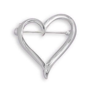 Open Heart Fashion Pin Jewelry
