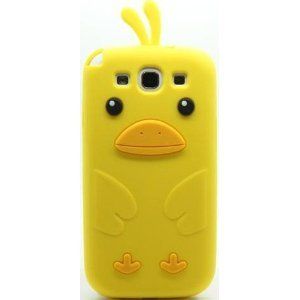 HQB(TM) Yellow Lovely Duck 3D Soft Rubber Silicone Shell