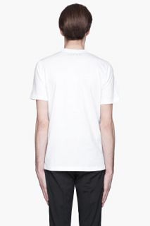 Marni White And Black Scratchy Cat T shirt for men
