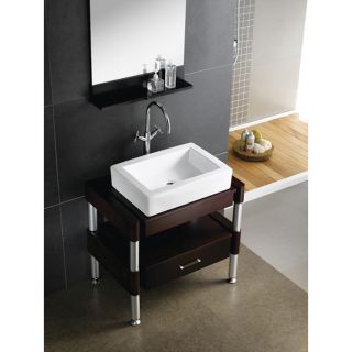 White Vitreous China 18 inch Vessel Bathroom Sink Today $139.99 5.0