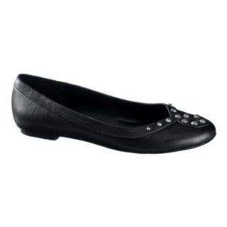 Reflections Betsey Flat Slip On Shoes for Ladies   Black Shoes