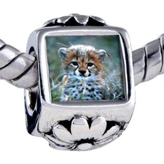 Pugster Bead Baby Cheetah Cub Beads Fits Pandora Bracelet