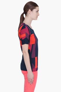Marc By Marc Jacobs Navy Roxy Geometric Patterned T shirt for women