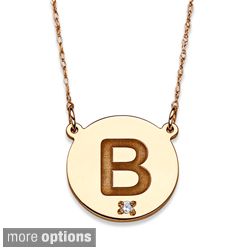 Diamond Accent Engraved Initial Necklace Today $133.99