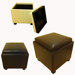 Classic Faux Leather Square Storage Ottoman Today $84.99