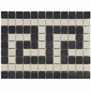 Somertile New York Greek Key Border Porcelain Mosaic Tiles (Pack of 5