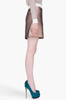Marc By Marc Jacobs Bronze Lamé Verushka Skirt for women