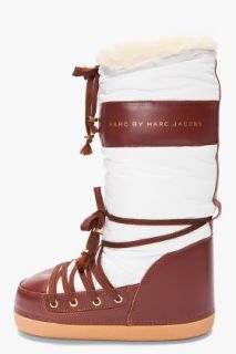 Marc By Marc Jacobs Brick Red And White Padded Expedition Boots for women