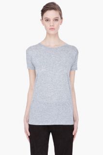 T By Alexander Wang Heather Grey Jersey T shirt for women