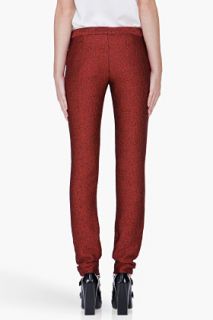 Hussein Chalayan Red Shiny Trousers for women