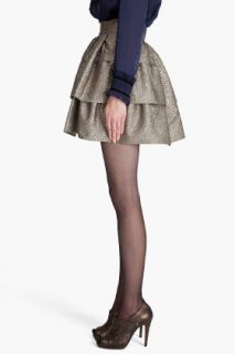 Diane Von Furstenberg Bolo Metallic Tweed Skirt for women