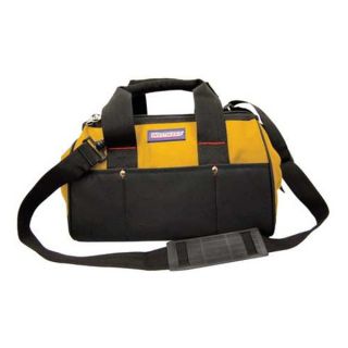 Westward 5MZJ4 Wide Mouth Tool Bag, 23 Pkt, Yellow/Blk