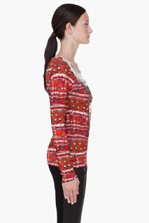 ALTUZARRA Red Metal Trim Aden Blouse for women