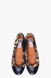 Lanvin Yellow & Black Ballerina Flats for women