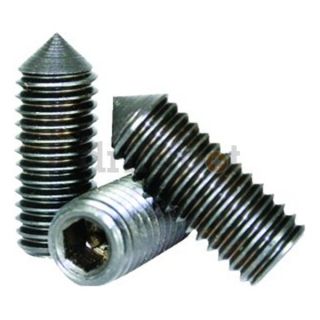 DrillSpot 25515 5/16" 24 x 5/16" Black Oxide Alloy Steel Cone Point Socket Set Screw, Pack of 100