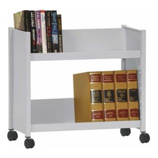 Sandusky SR227 05 Book Truck, 24 1/2Hx28W In, 2 Shelves, Gray