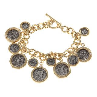 Ralph Lauren Goldtone Coin Charms Bracelet
