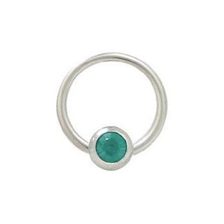 Captive Bead Ring Surgical Steel with 6mm Turquoise