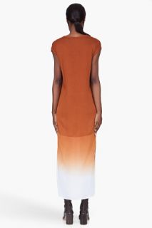 Silent By Damir Doma Long Rust Dip Dyed Dress for women