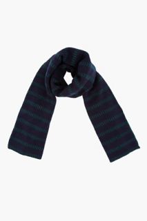 Marni Midnight Blue Wool Knit Scarf for men