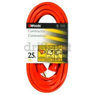 Coleman Cable Systems, Inc. 0528 25 12 3SJTW A Orange Extension Cord