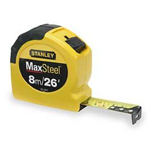 Stanley 33 591 Measuring Tape, 26 Ft/8M x 1 In, Forward