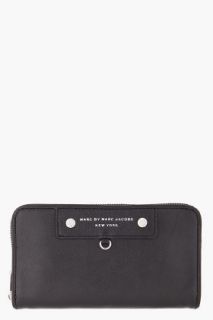 Marc By Marc Jacobs Black Zip Around Wallet for women
