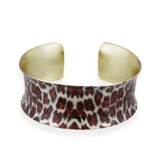 Glitzy Rocks Goldplated Leopard Design Enamel Cuff Bracelet Today $34