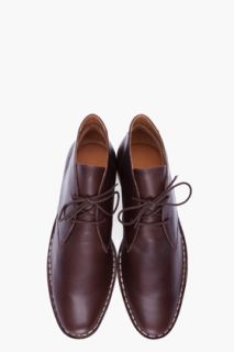 Shipley & Halmos Dark Brown Leather Max Desert Boots for men