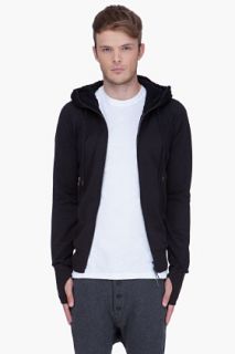 Y 3 Black Coreft Mixed Hoodie for men