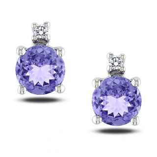 Miadora 10k White Gold Tanzanite and Diamond Earrings Today $189.99