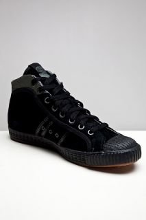 Diesel Yuk Black Suede Sneakers for men