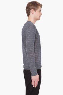 Yigal Azrouel Grey Melange Knit Sweater for men