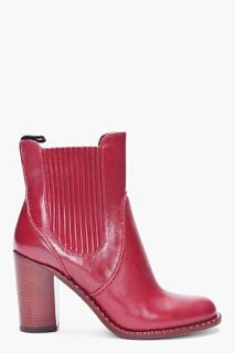 Marc By Marc Jacobs Burgundy Chelsea Boots for women