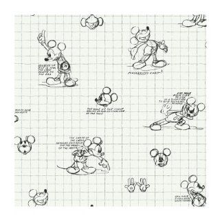 York Wallcoverings Disney Kids DK6083 Mickey Mouse Sketches Wallpaper