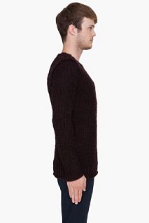 John Varvatos U.S.A. Dark Purple Double Layer Sweater for men
