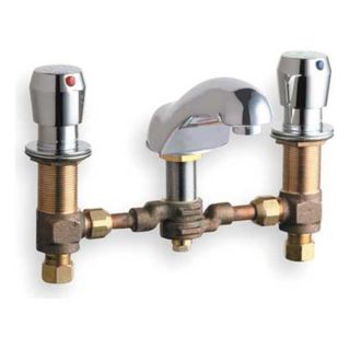 Chicago Faucets 404 HZ665CP Lavatory Faucet, Metering, 2H Push