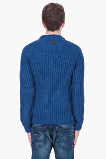 G Star Blue Collins Knit Sweater for men