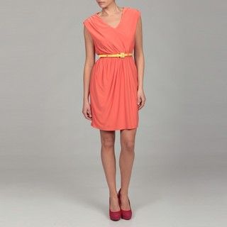 Miss Sixty Womens Cantelope Belted Jersey Dress